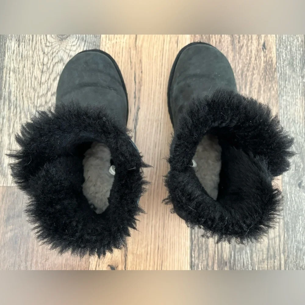 UGG Black Boots Mini Bailey‎ Button II Boot Black Size 9